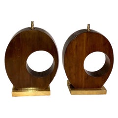Retro Pair of Moderne French Table Lamps