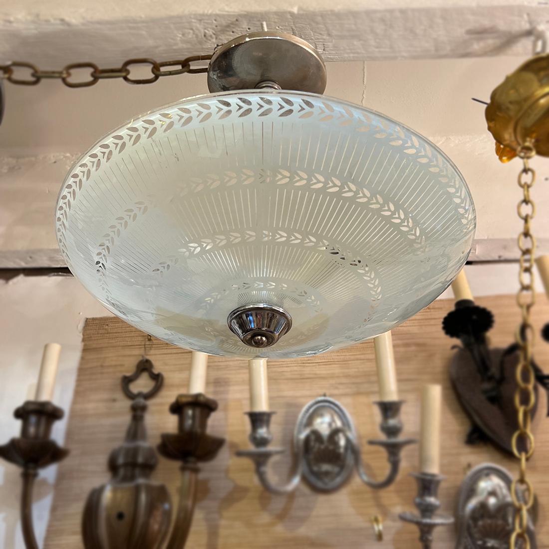 Metà XX secolo Coppia di lampade in vetro moderno, vendute singolarmente in vendita