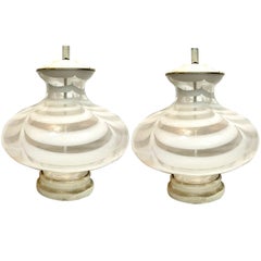 Pair of Moderne Glass Table Lamps