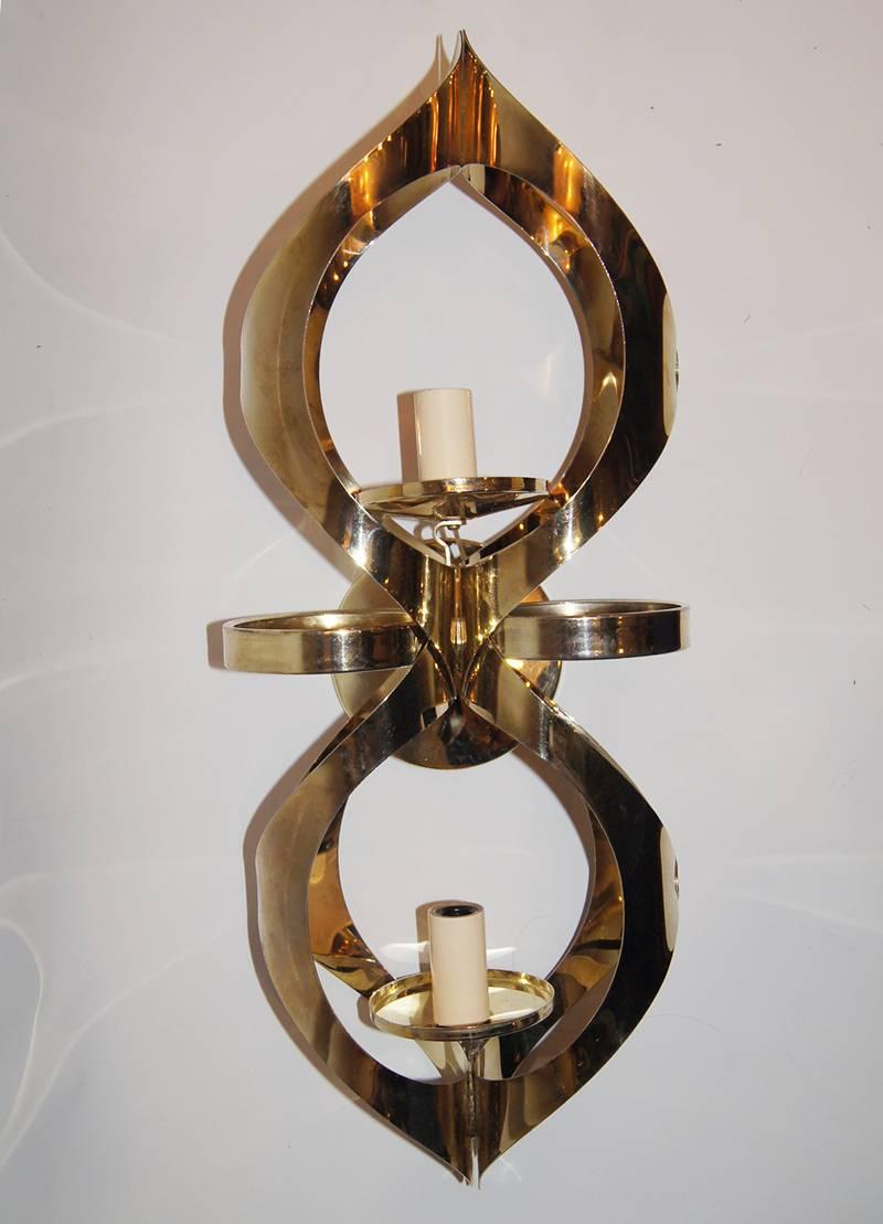 Pair of Moderne Italian Sconces For Sale 1