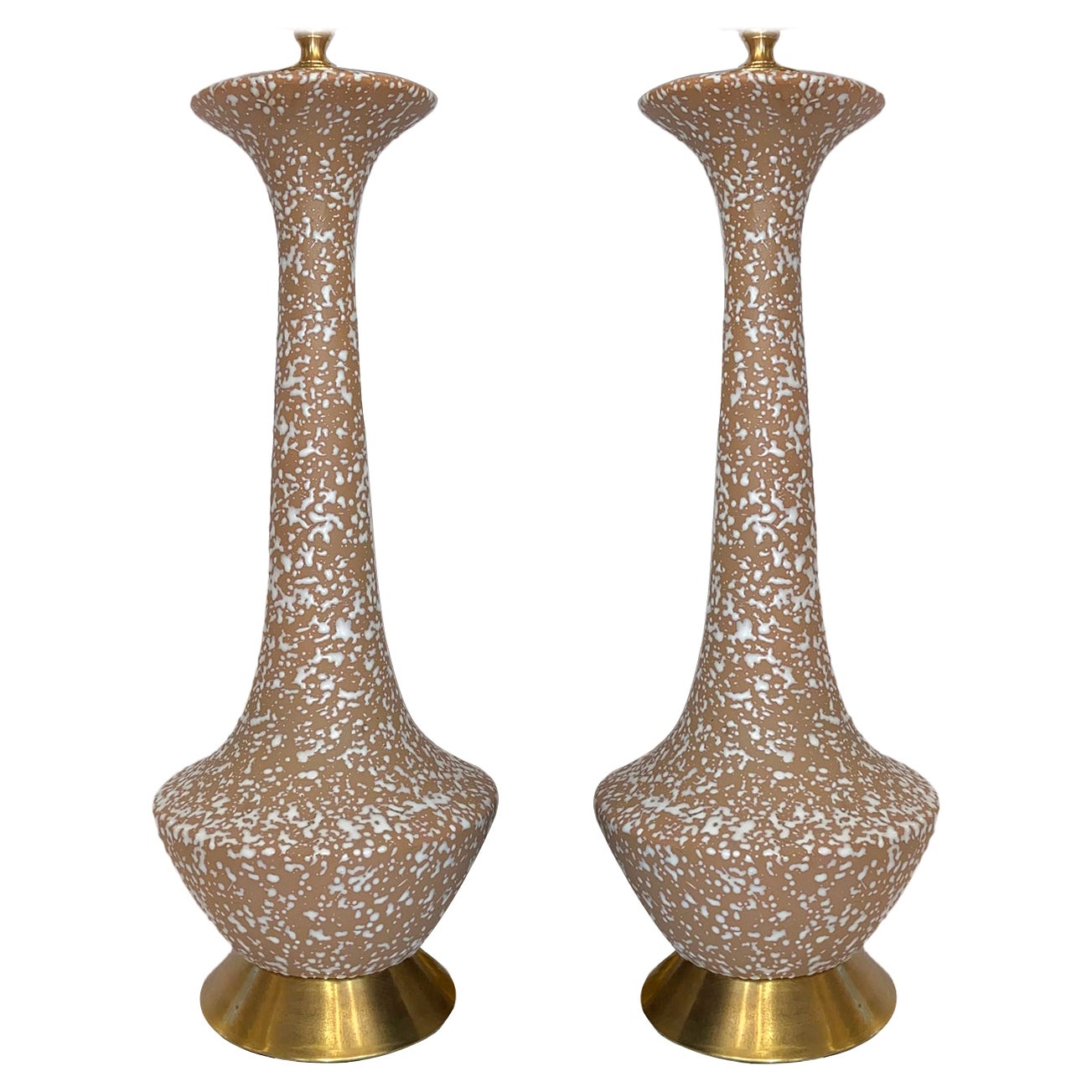 Pair of Moderne Porcelain Table Lamps