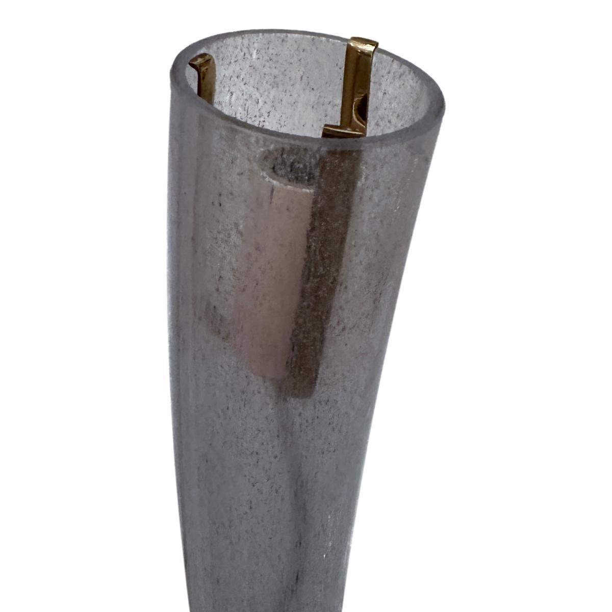 Italian Pair of Moderne Style Glass Sconces For Sale