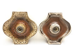 Pair of Modernist 1970s German Ceramic Fat Lava Wall Lights