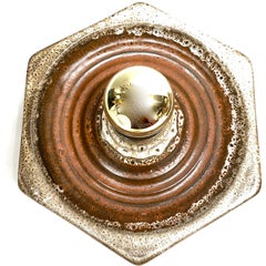 Pair of Modernist 1970s German Ceramic Fat Lava Wall Lights