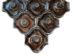 lot of 8 Modernist 1970s German Ceramic Fat Lava Wall Lights Sconces