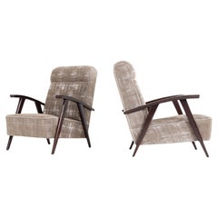 Pair of Modernist Armchairs Attributed to Jacques Adnet