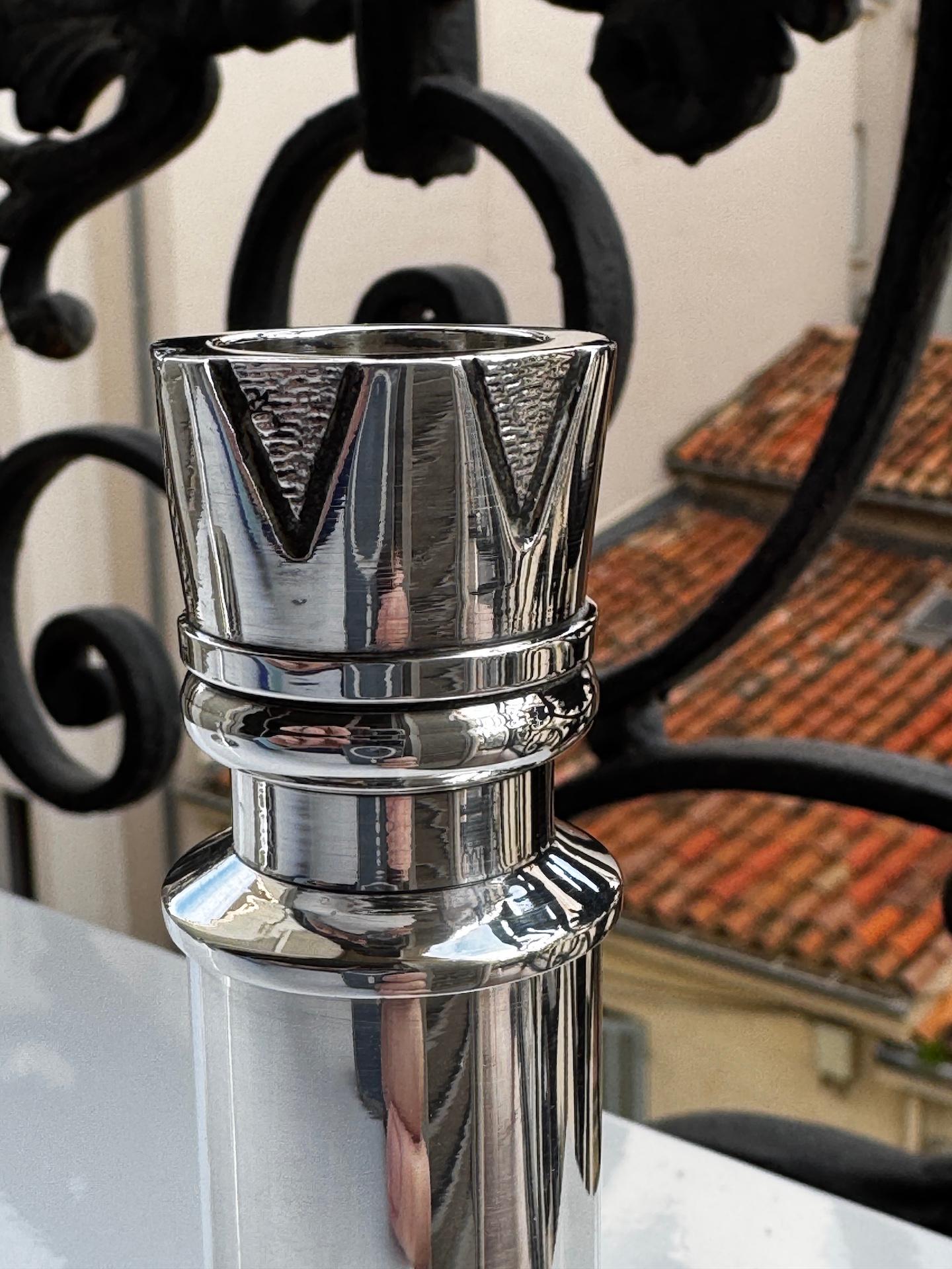 Pair of Modernist Art Deco Candleholders by French Silversmiths Ercuis 5