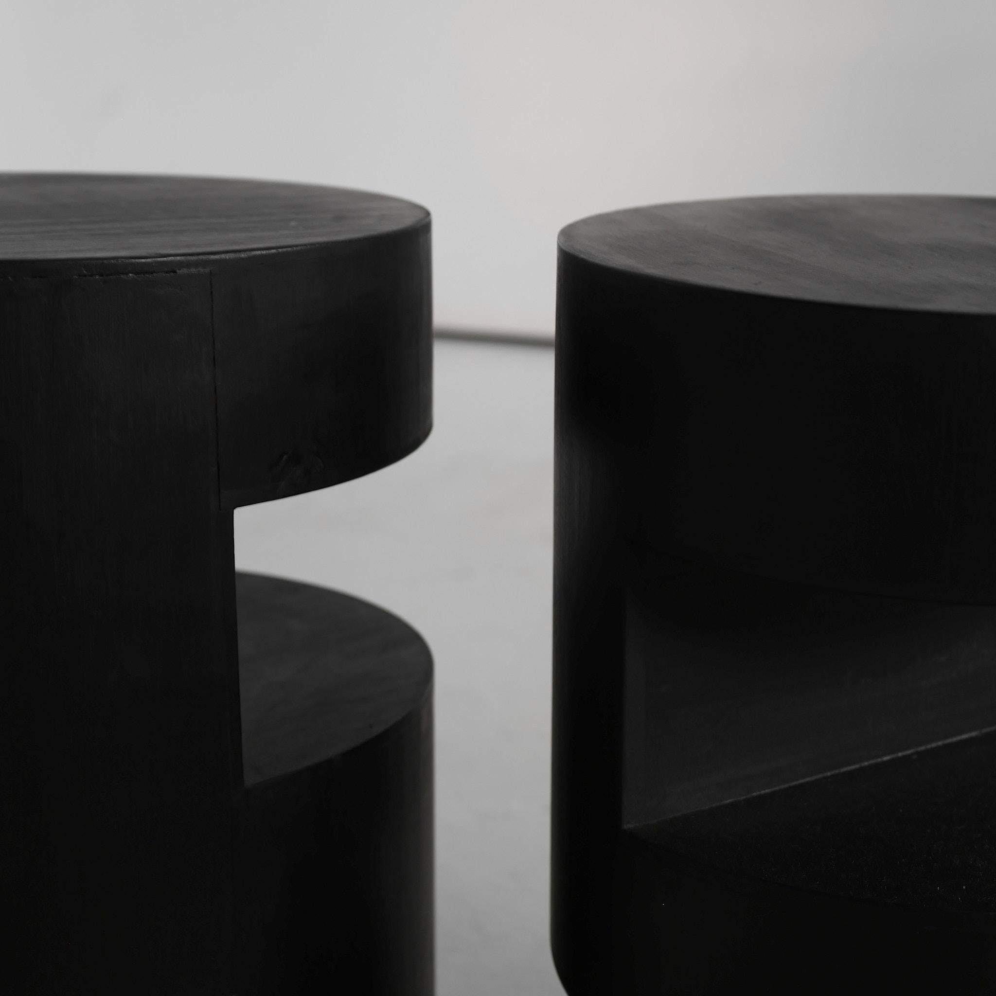 Plywood Pair of Modernist Bent Ply Bedside Tables