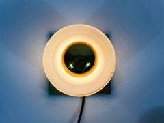 Pair of Modernist Brass and Bubble Glass Wall Lamps by Limburg, Germany, 1980s