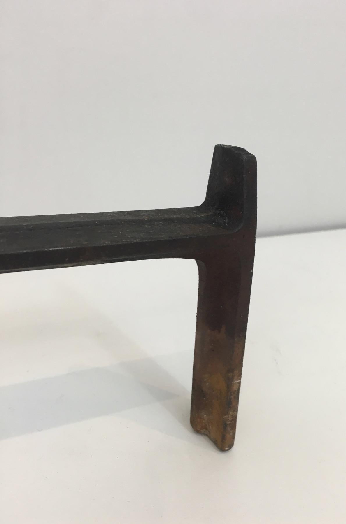 Coppia di Androni modernisti in ottone in vendita 12