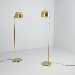 Paire de lampadaires modernistes en laiton Model No 75, Eje Ahlgren, Bergboms 1960-70s