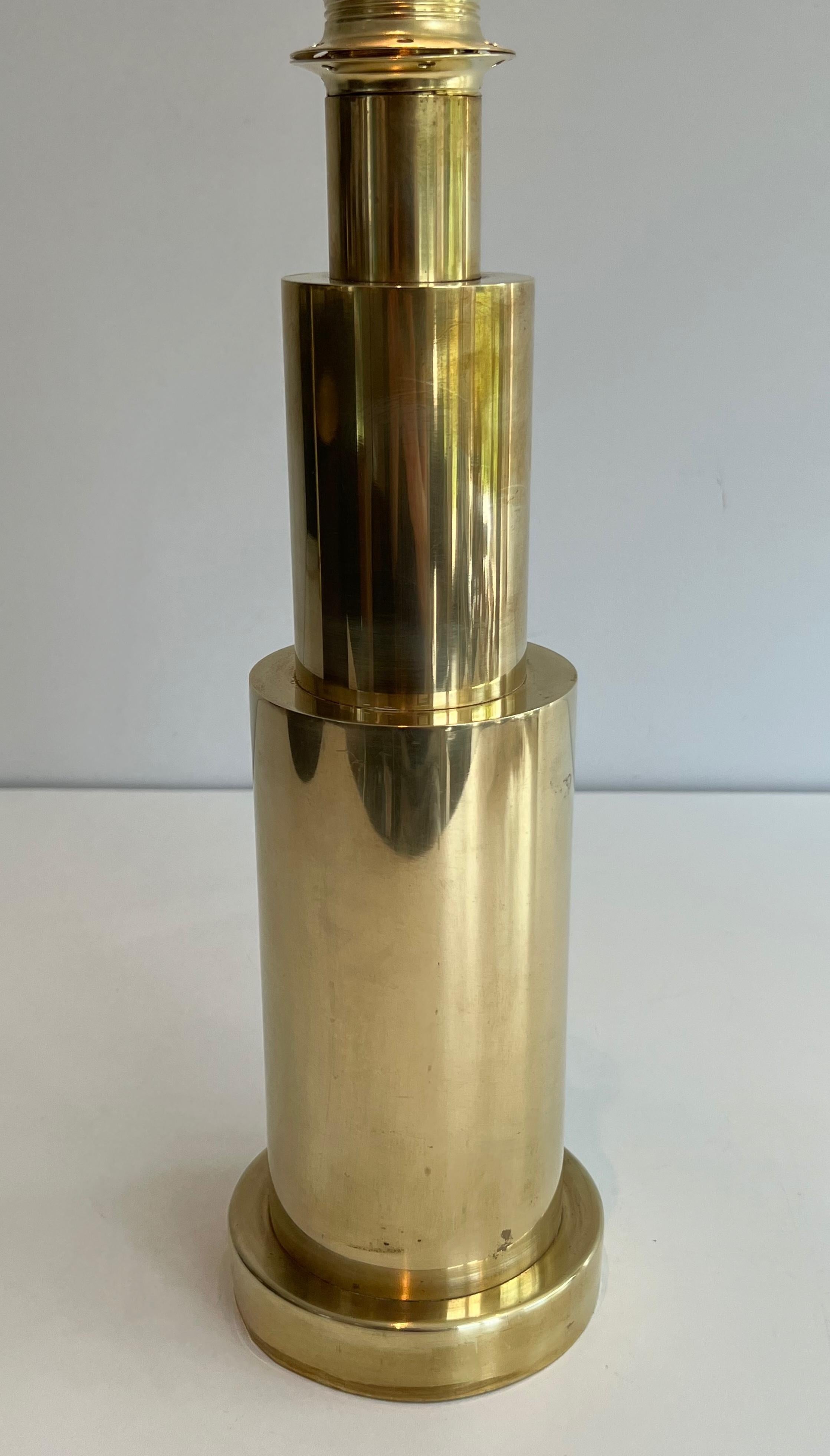 Pair of Modernist Brass Table Lamps For Sale 4