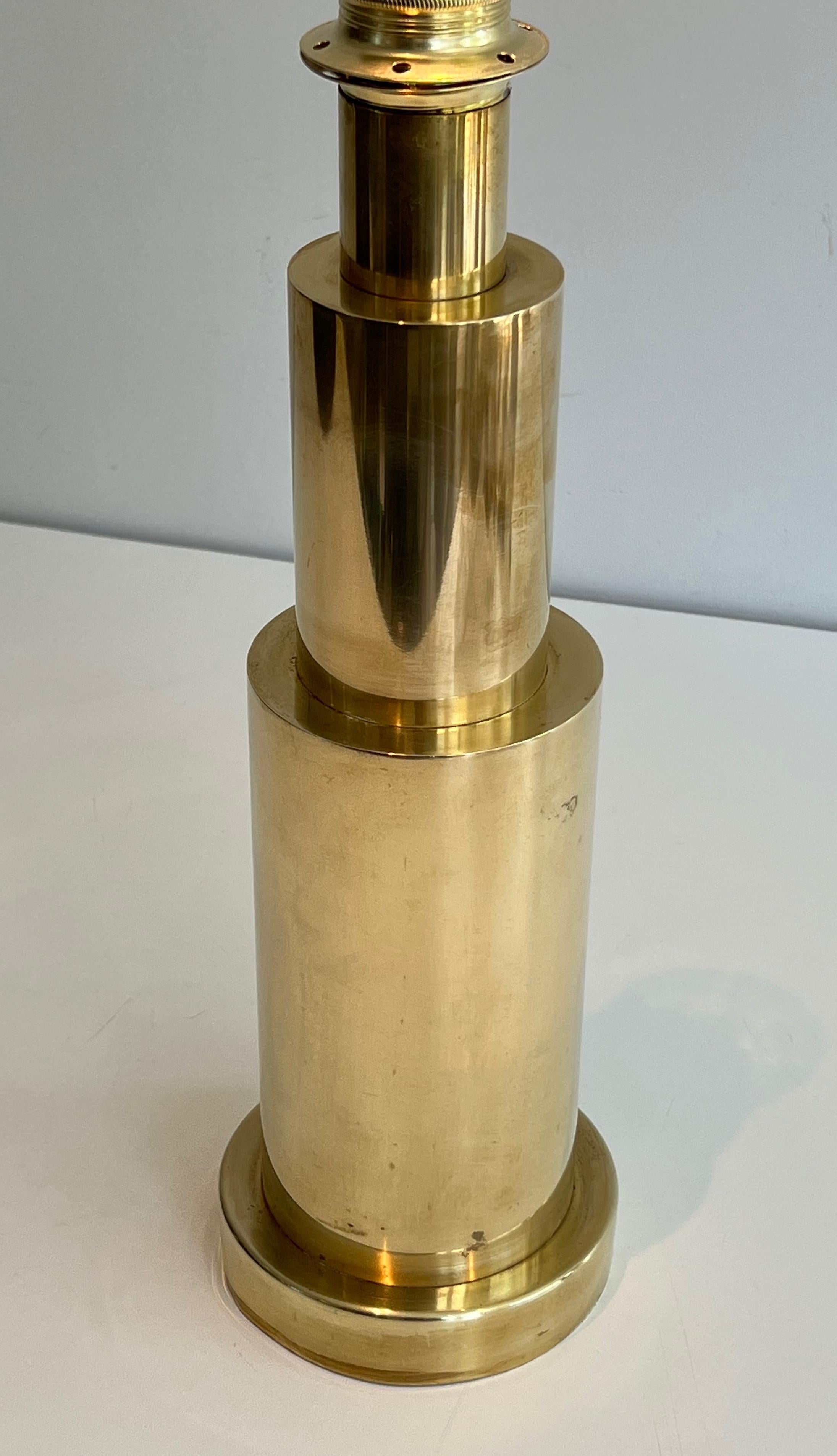 Pair of Modernist Brass Table Lamps For Sale 5
