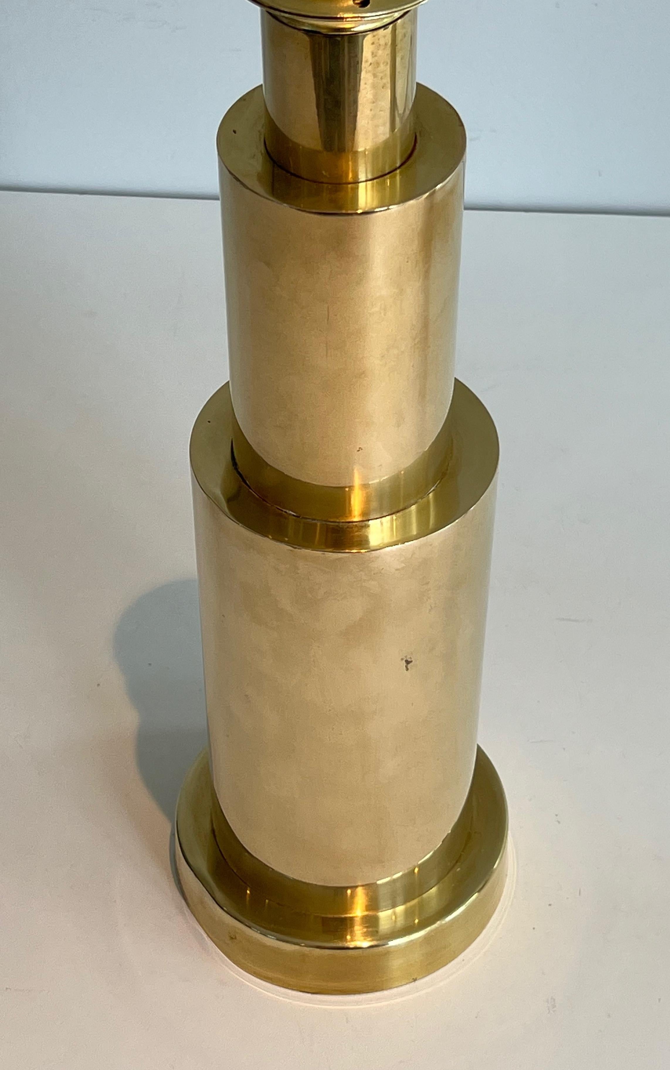 Pair of Modernist Brass Table Lamps For Sale 8