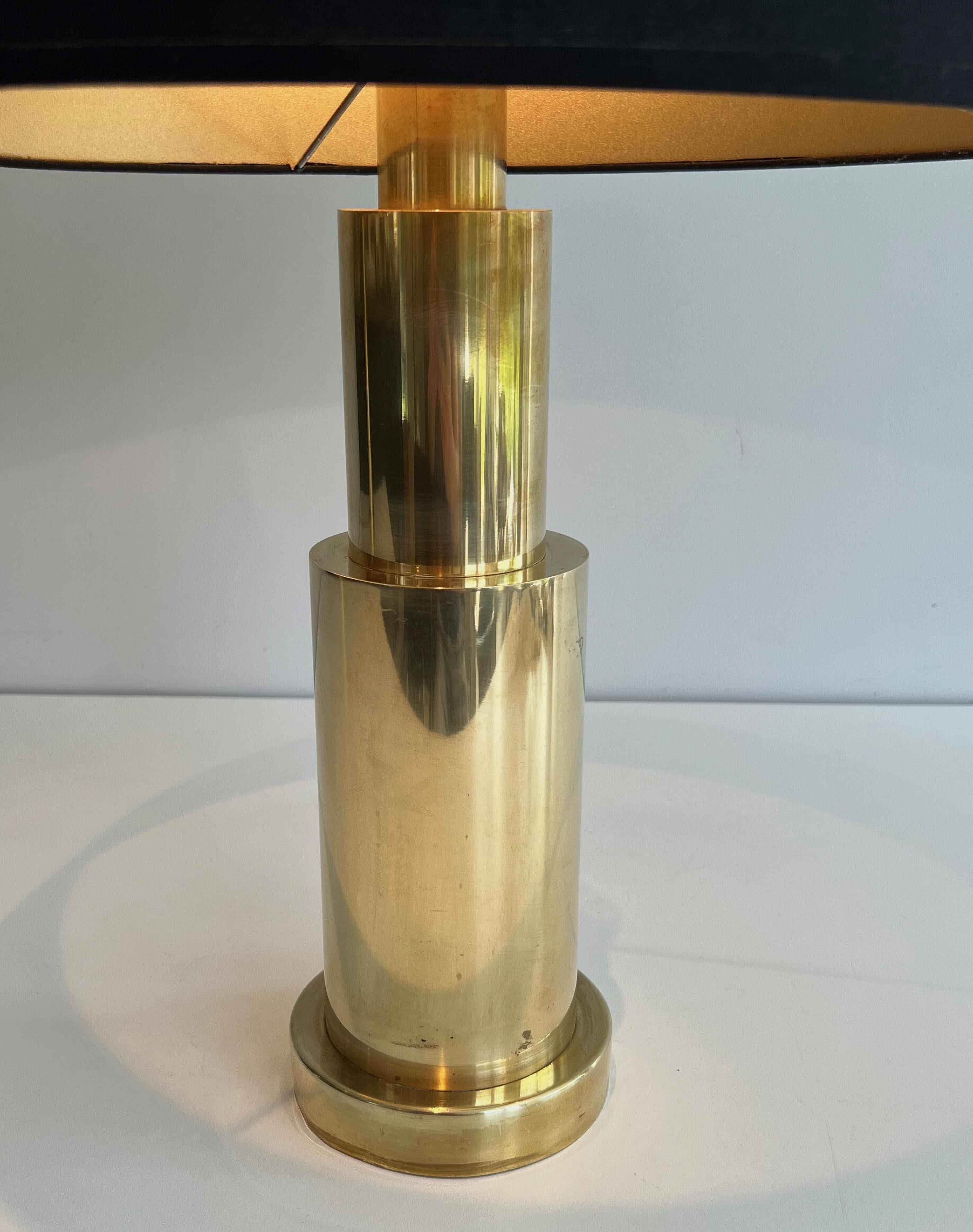 Pair of Modernist Brass Table Lamps For Sale 9
