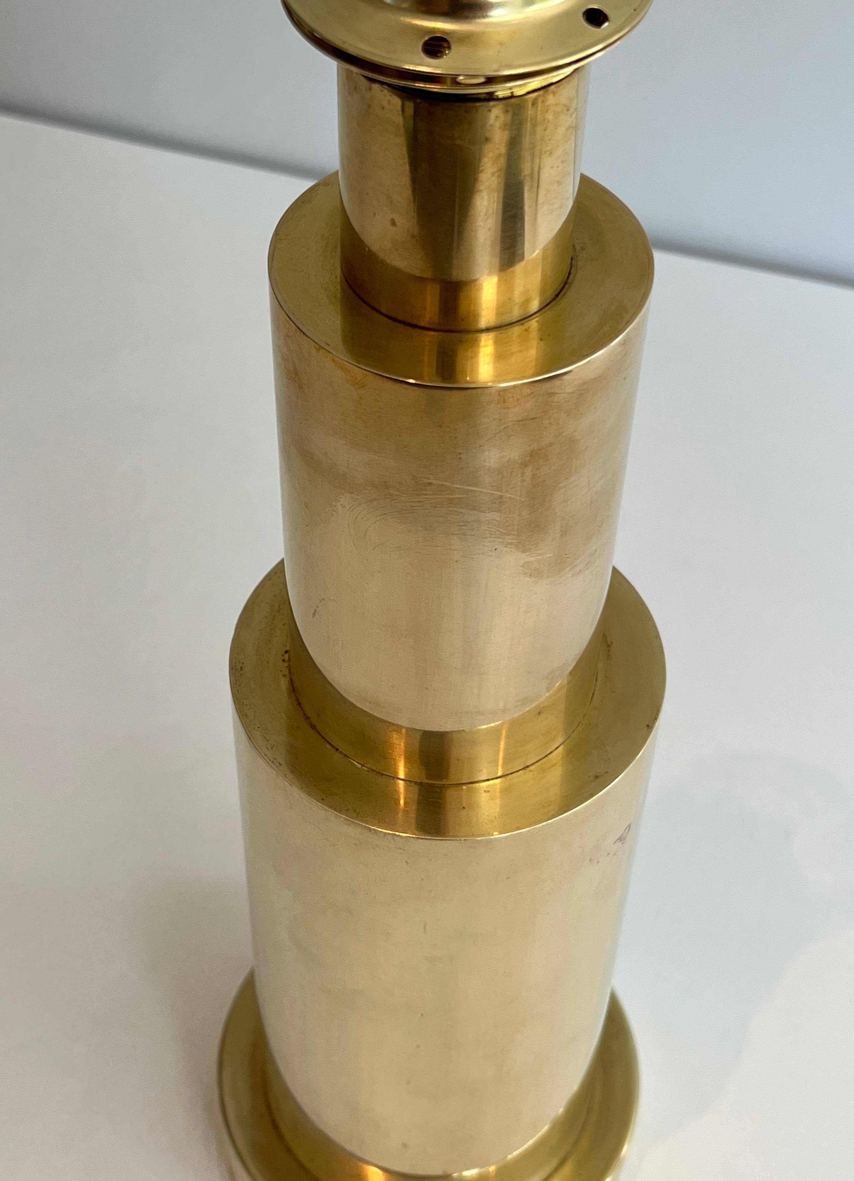 Pair of Modernist Brass Table Lamps For Sale 11