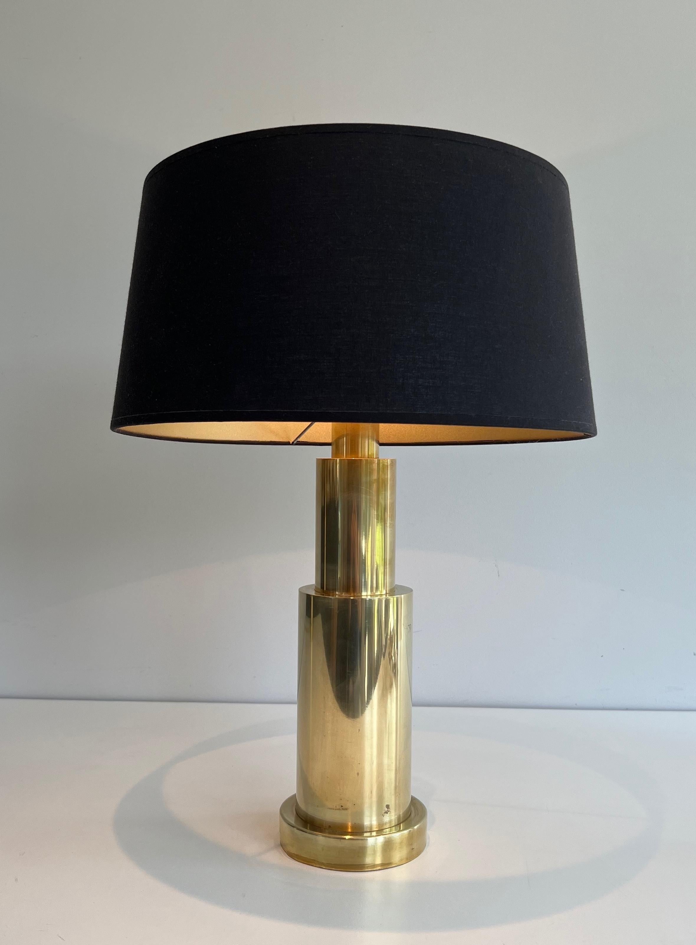 Pair of Modernist Brass Table Lamps For Sale 1
