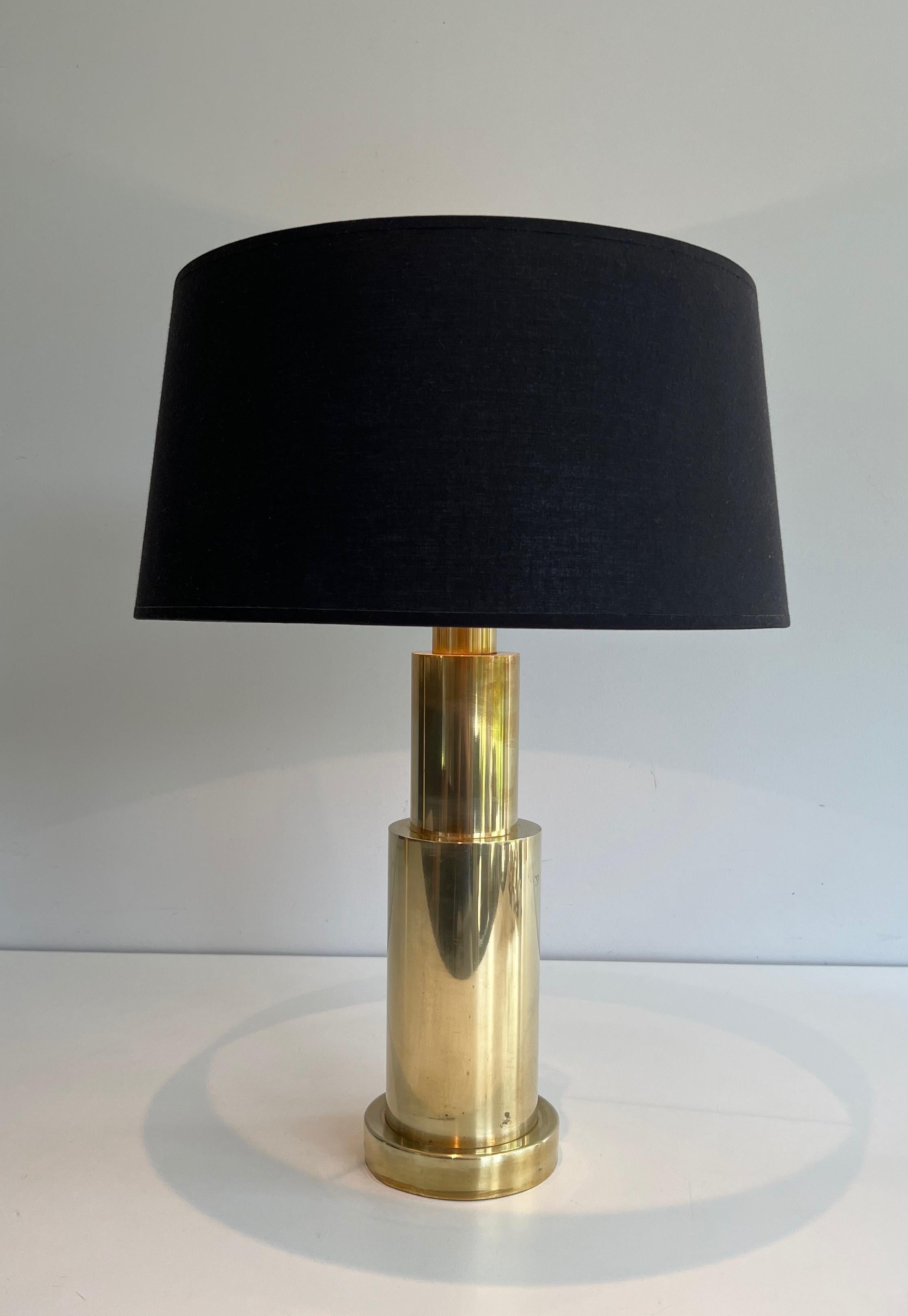 Pair of Modernist Brass Table Lamps For Sale 2