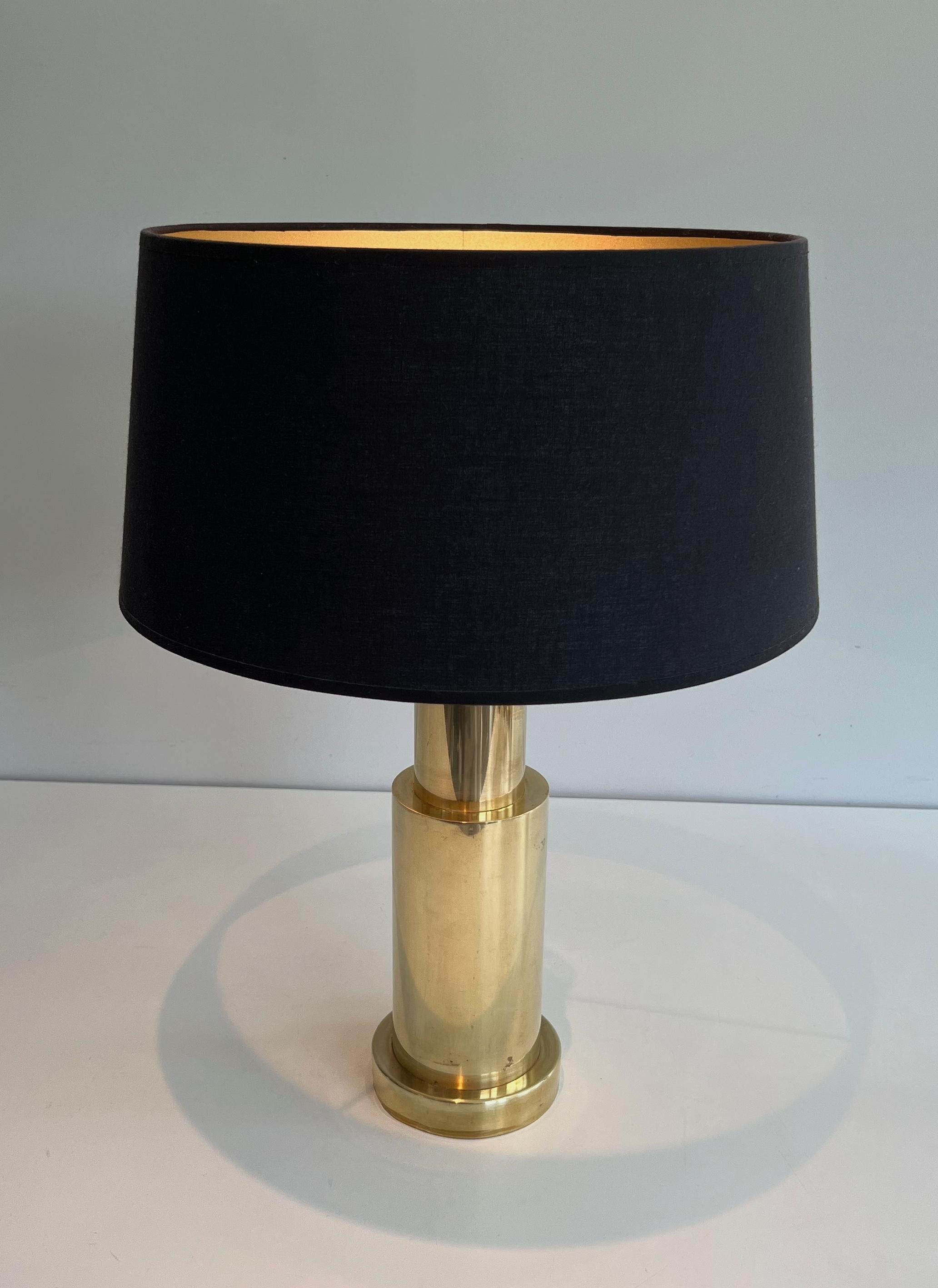 Pair of Modernist Brass Table Lamps For Sale 3