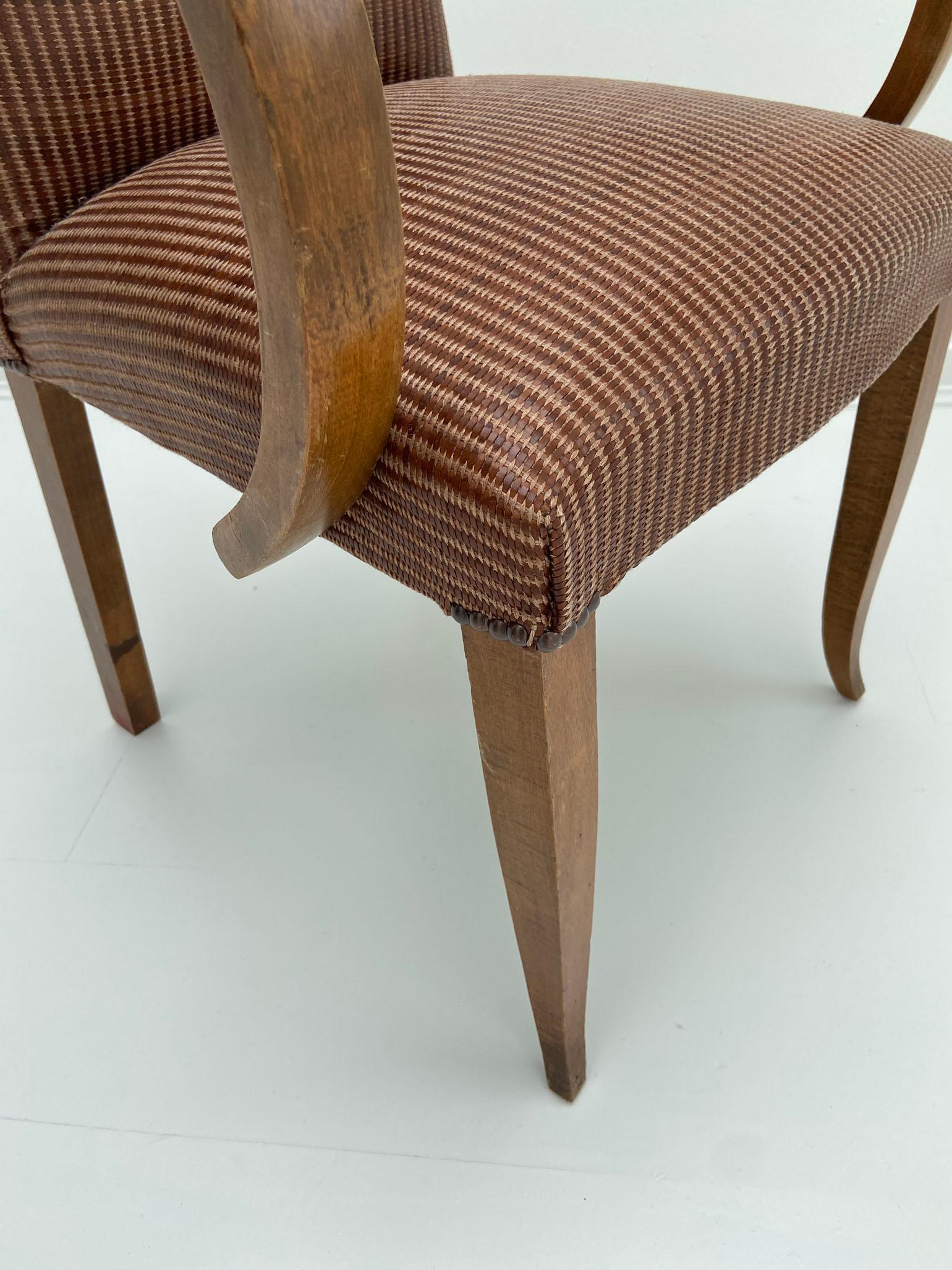 Pair of Modernist Bridge Chairs or Armchairs, French, 1930s 5