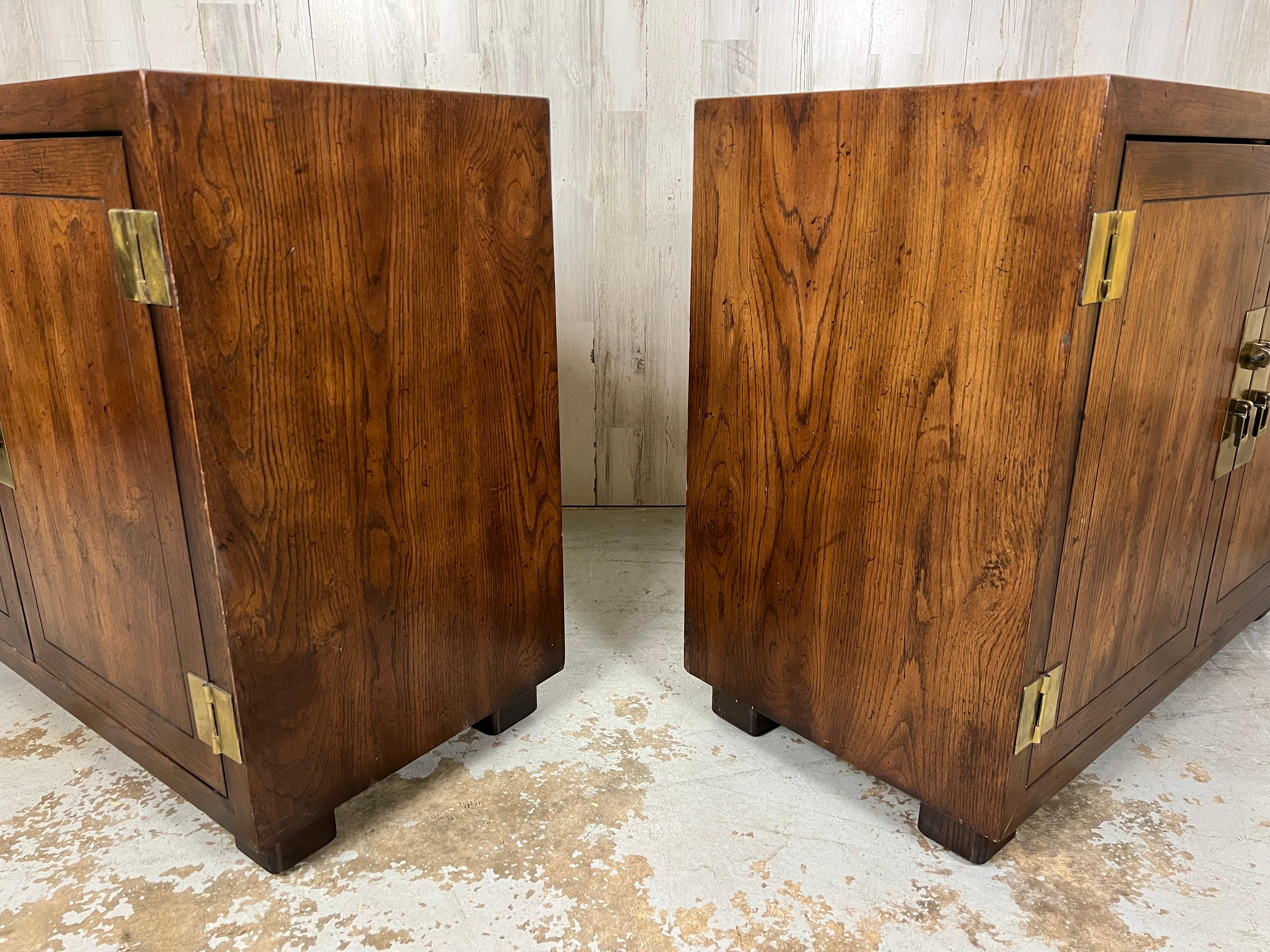 Pair of Modernist Campaign Chest for Henredon 6