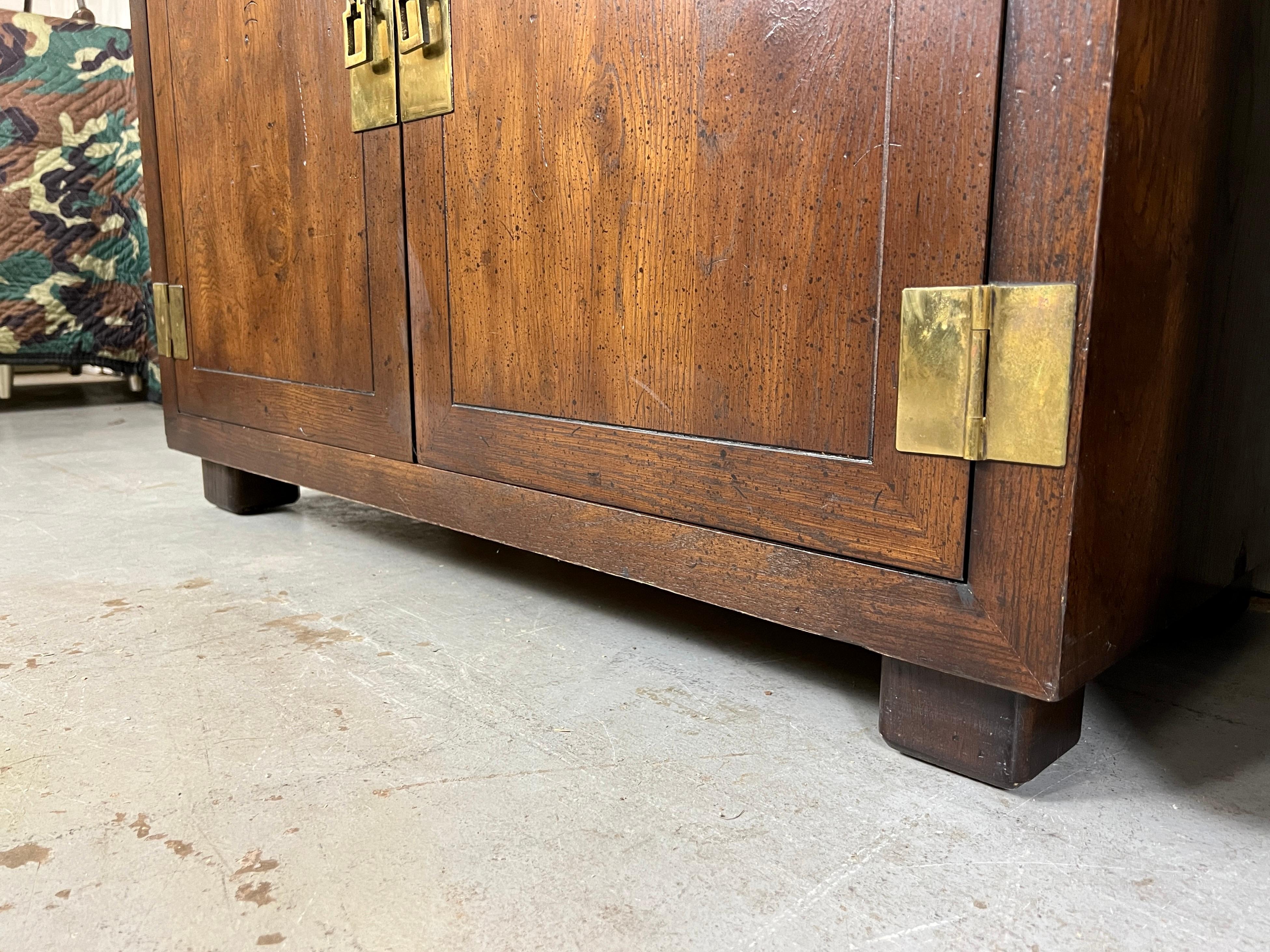 Pair of Modernist Campaign Chest for Henredon 7