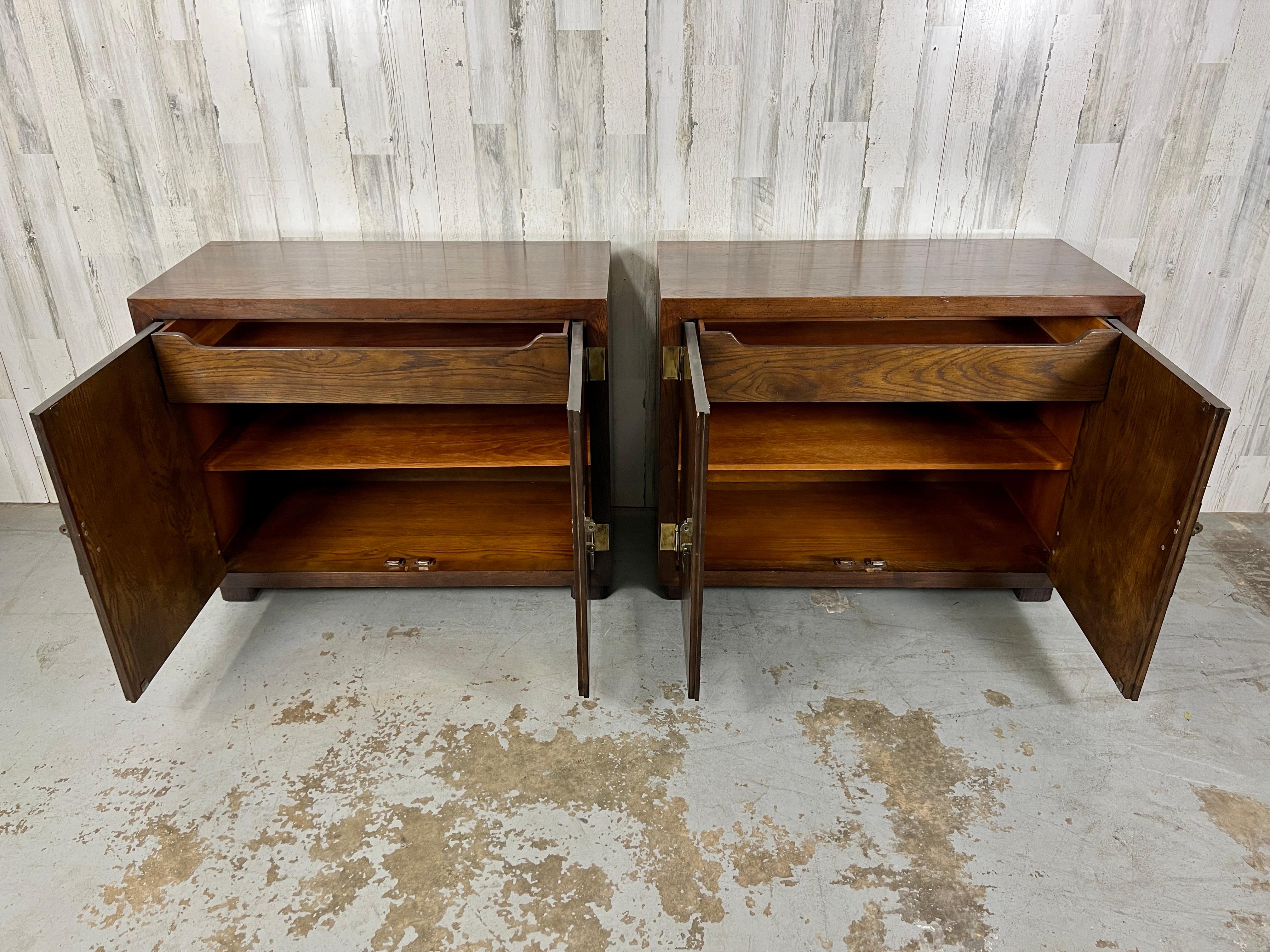 Pair of Modernist Campaign Chest for Henredon 11
