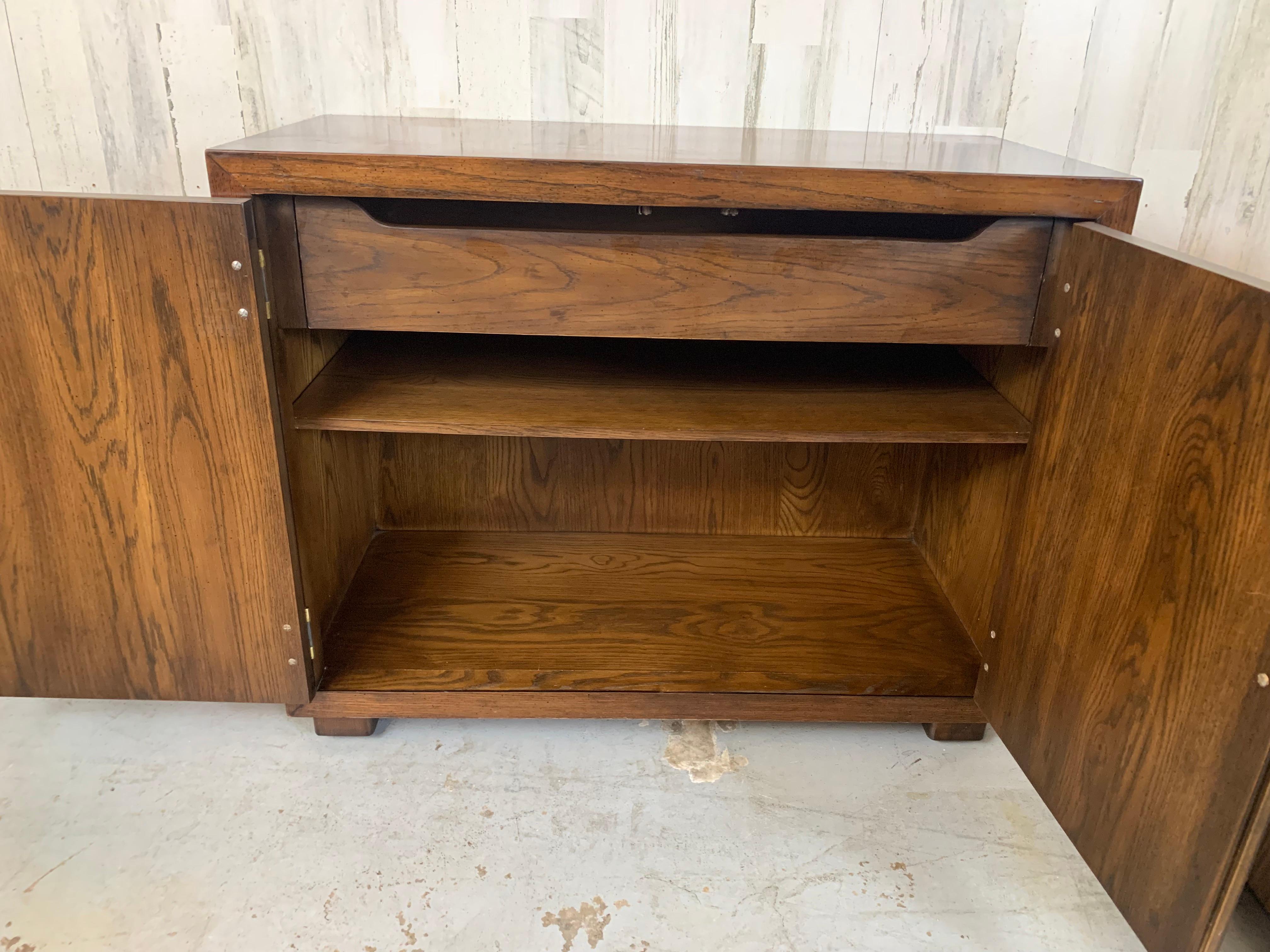 Pair of Modernist Campaign Chest for Henredon 1