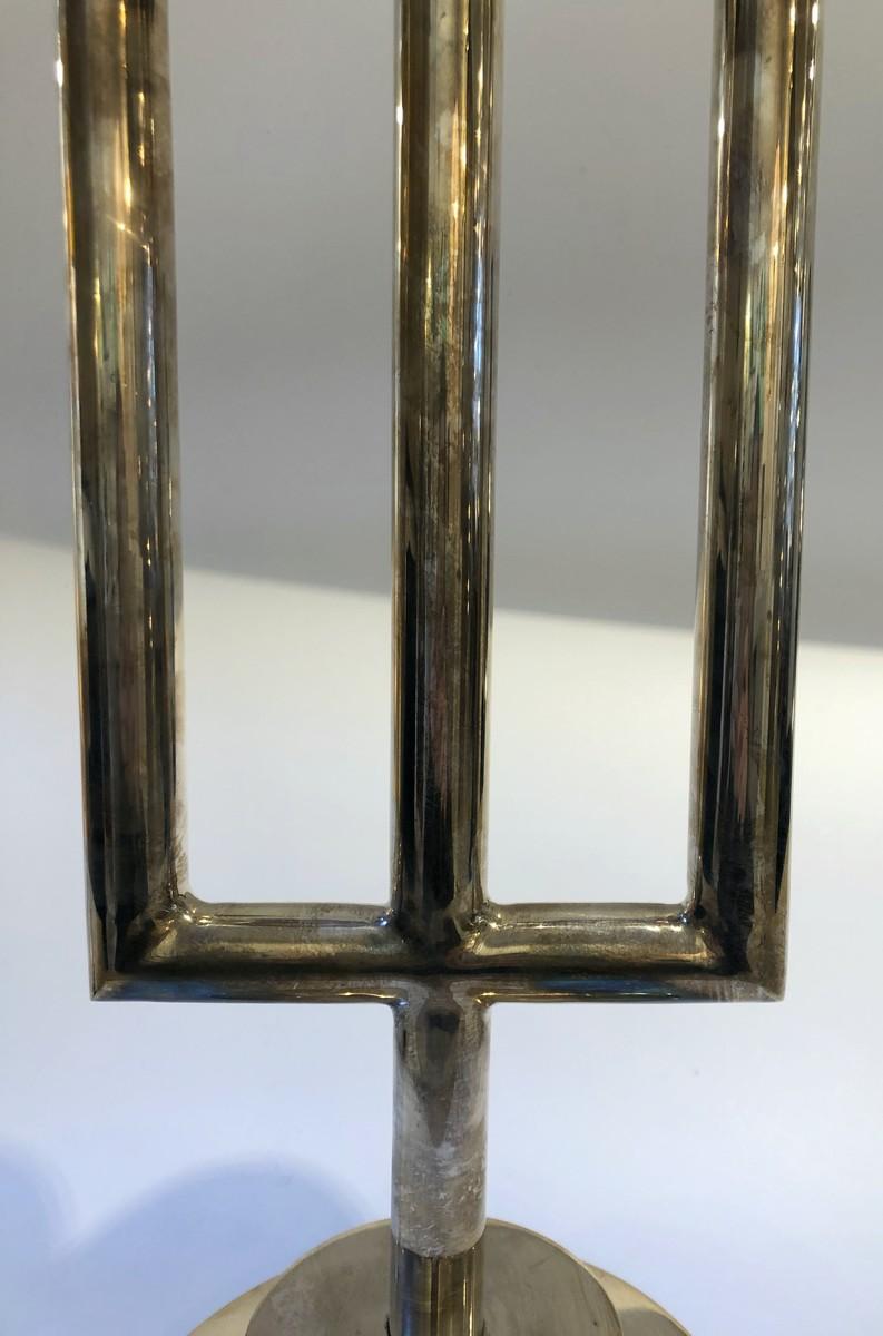 Pair of Modernist Candelholders, 1940s In Good Condition In Brussels, BE