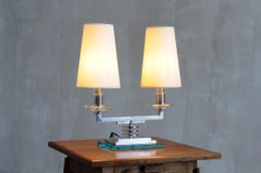 Pair of Modernist Chandelier Lamps