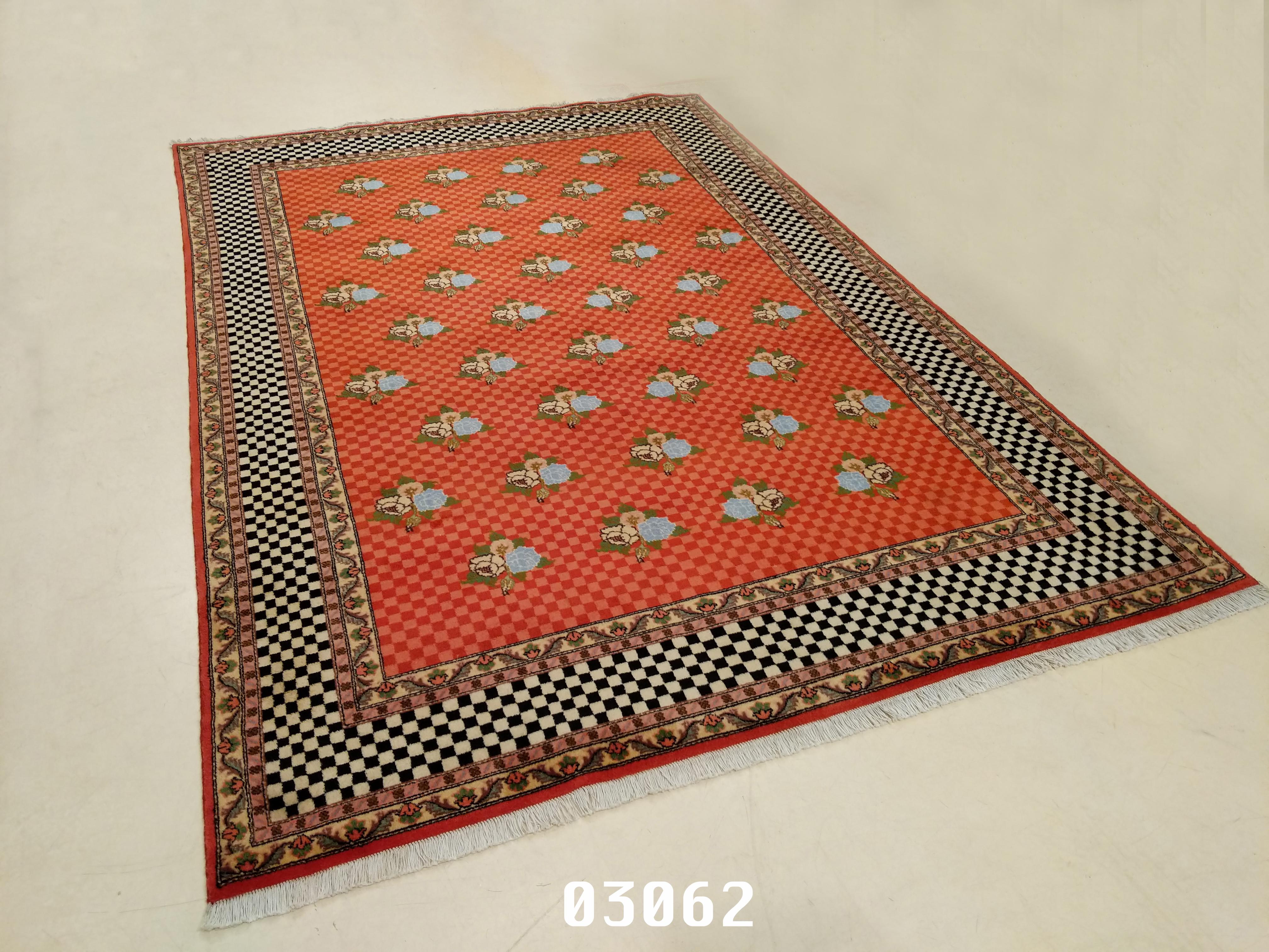 Indian Pair of Modernist Chequerboard Design Rugs For Sale
