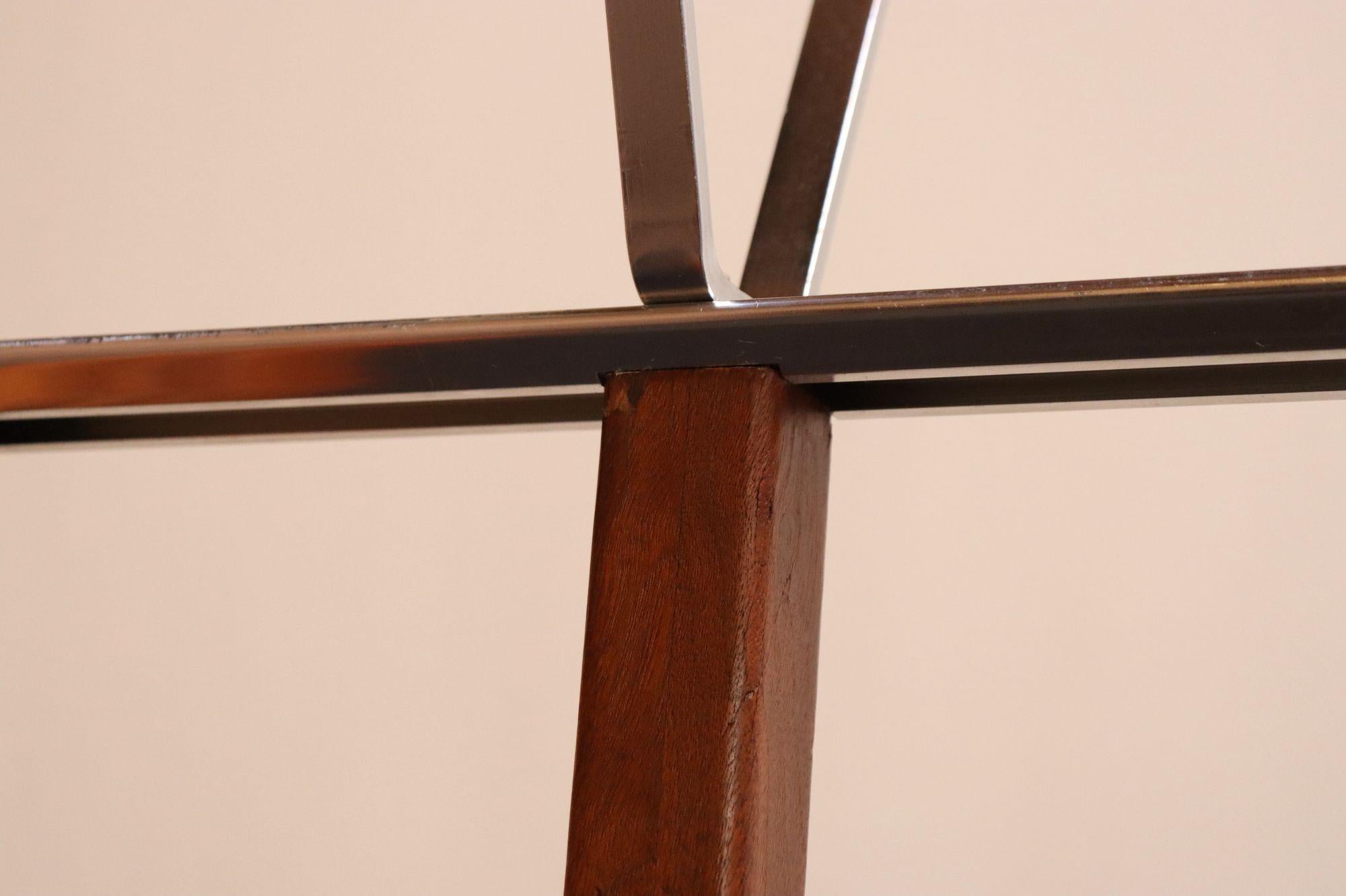 Pair of Modernist Chrome and Walnut Coat and Hat Trees / Racks by Vogel Peterson For Sale 10