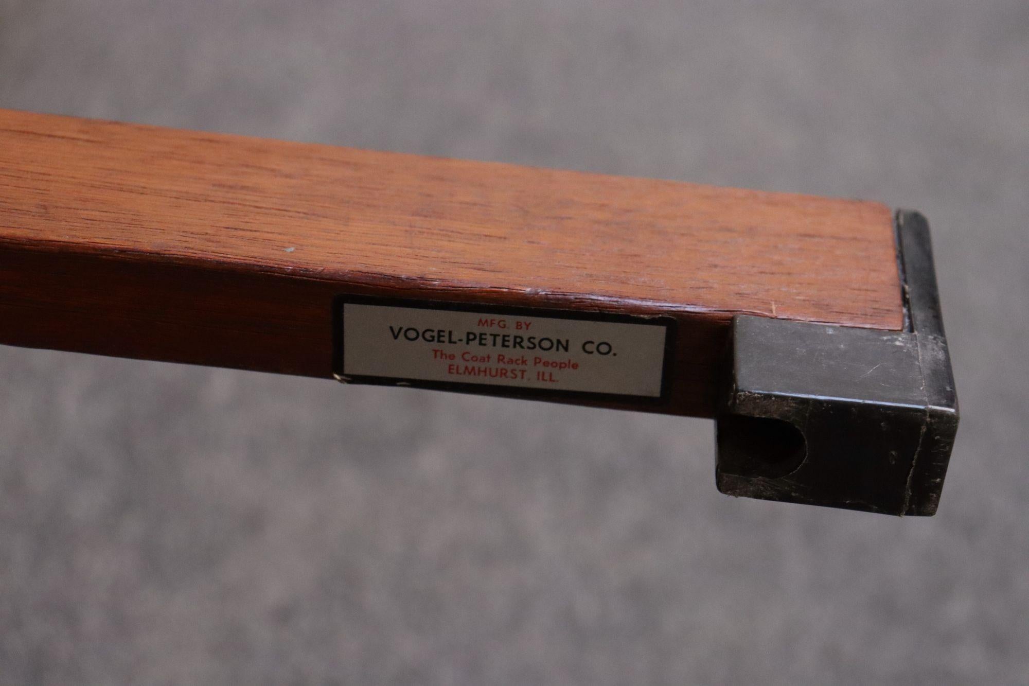Pair of Modernist Chrome and Walnut Coat and Hat Trees / Racks by Vogel Peterson For Sale 15
