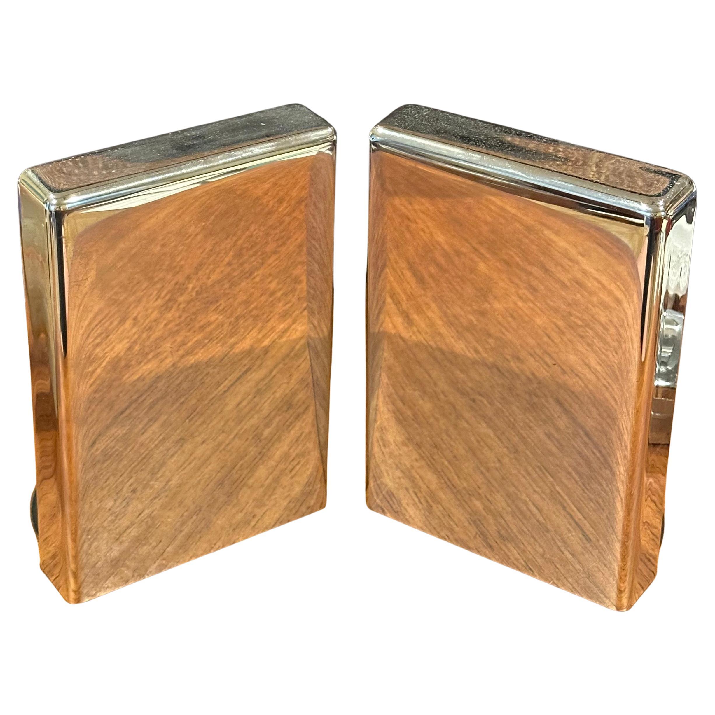 Pair of Modernist Chrome Bookends by McDonald Products For Sale 7