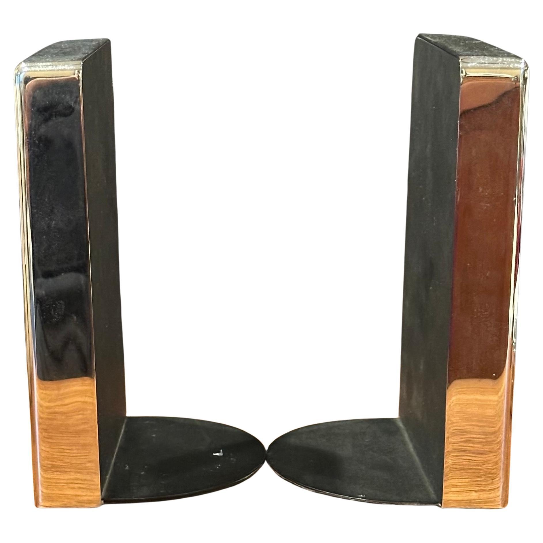 Mid-Century Modern Pair of Modernist Chrome Bookends by McDonald Products For Sale