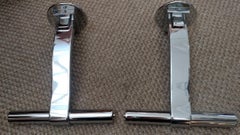 Pair of Modernist Chrome Sconces or Bedside Lamps Offered by La Porte