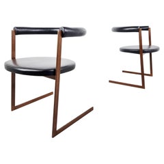 Paire de fauteuils modernistes en cuivre, années 1960