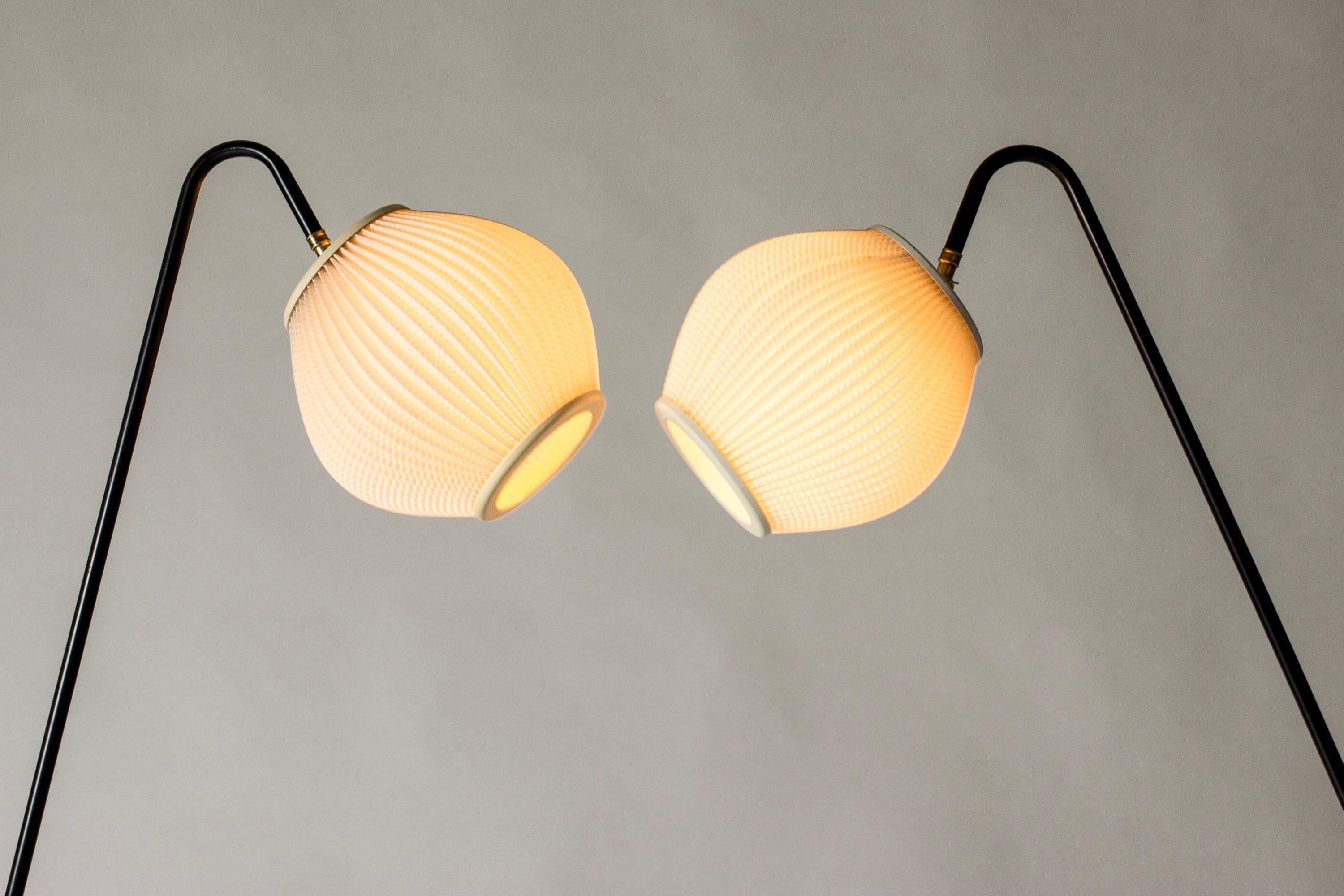 Pair of Modernist floor lamps by Svend Aage Holm Sørensen, Denmark, 1950s For Sale 2