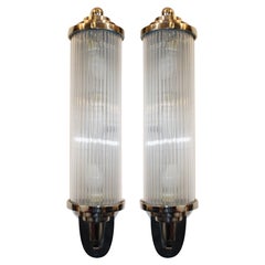 Used Pair of Modernist French Art Deco Wall Lights Attributed to Petitot