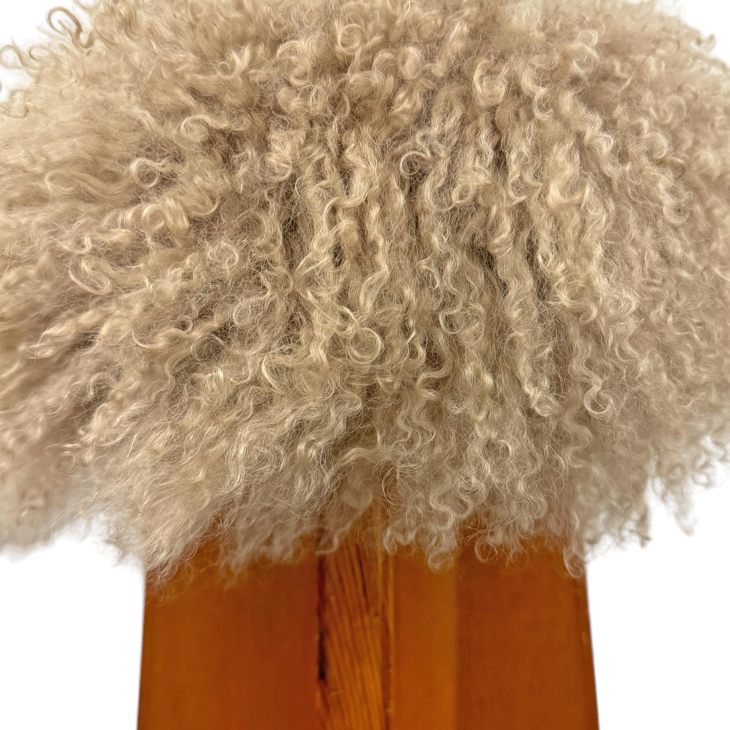 Pair of Modernist Fur Covered Stools 2