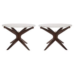 Pair of Modernist Gazelle End Tables 