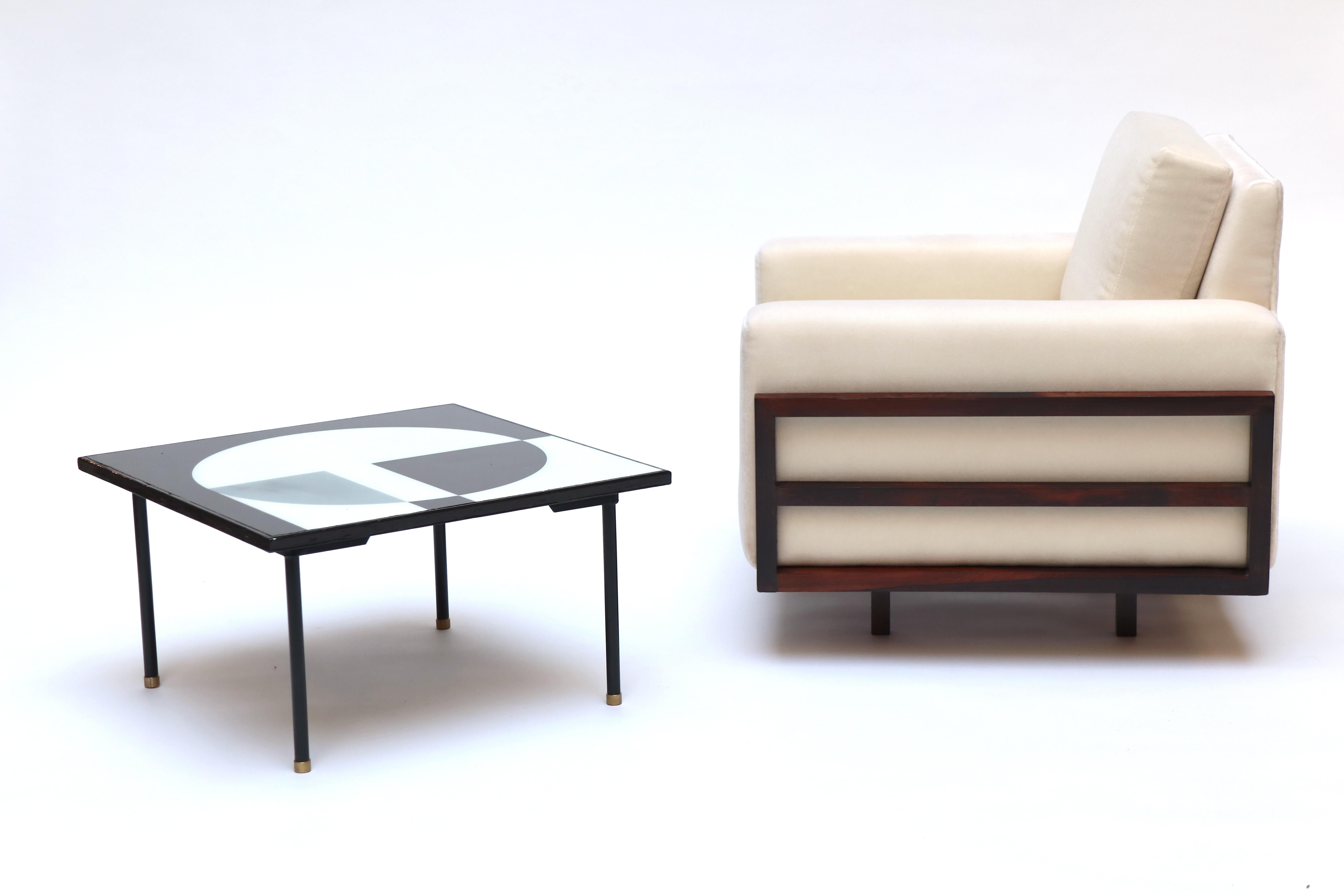 Modernistisches Paar Beistelltische aus Glas im Zustand „Gut“ im Angebot in PARIS, FR