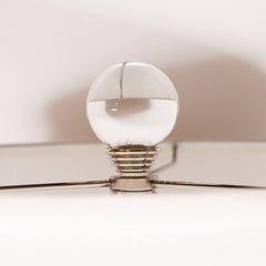 Pair of Modernist Handblown Murano Pale Sapphire & Translucent Glass Table Lamps