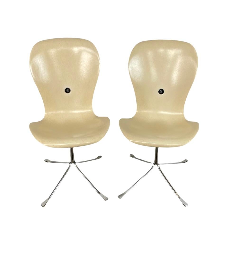 Pair of Modernist “Ion” Chairs Designed by Gideon Kramer 9