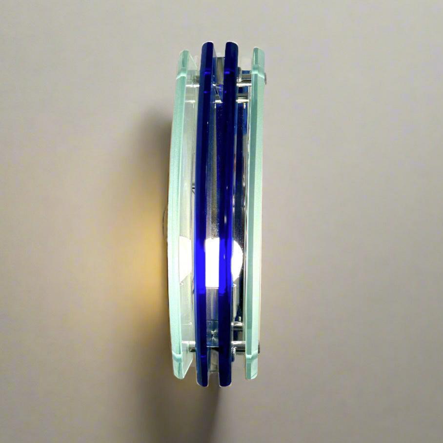 Verre d'art Paire d'appliques en verre d'art italien moderniste par Veca en vente
