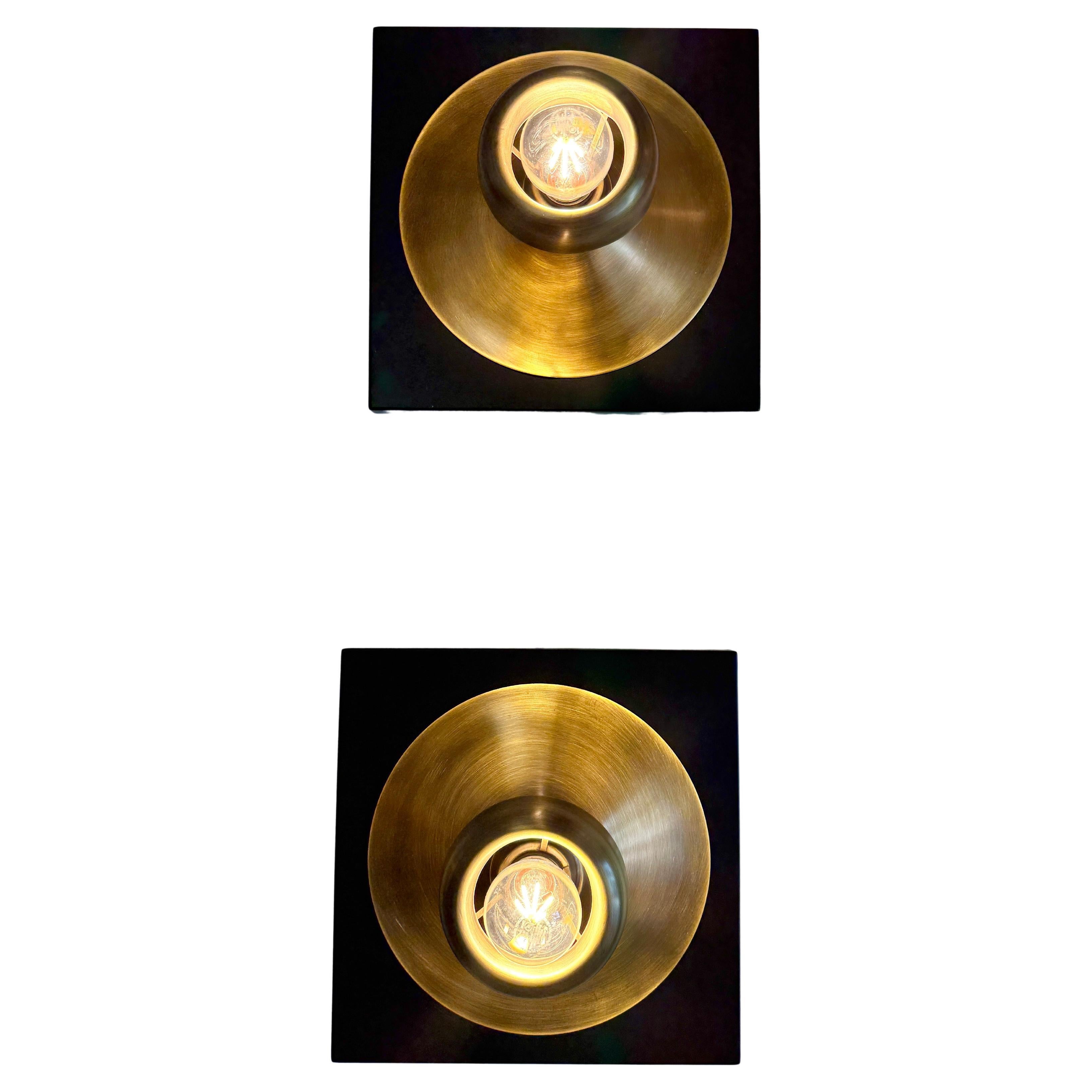Pair of Modernist Italian Wall Appliqués For Sale