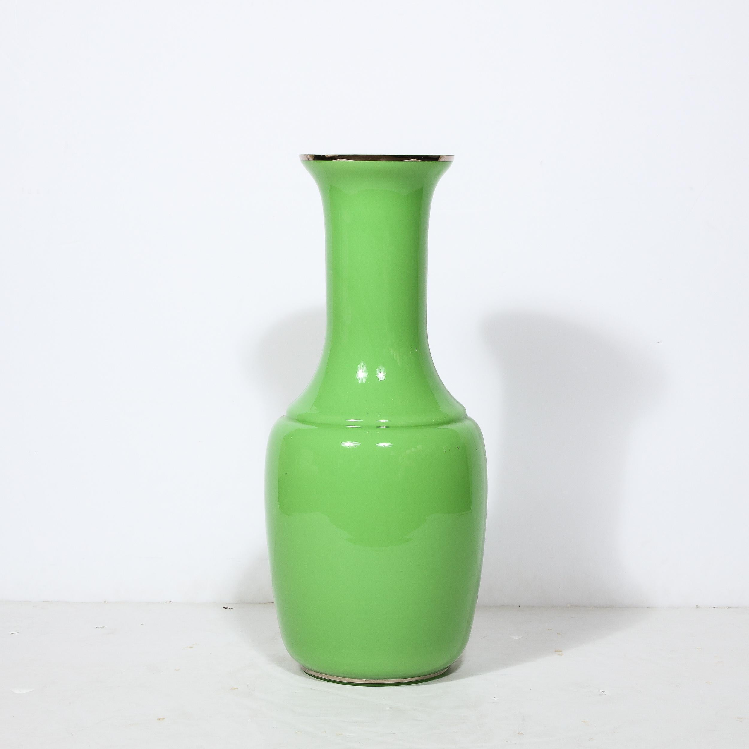 lime green vases