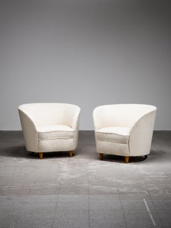 Pair of Modernist Lounge Chairs by Elna Kiljander, Koti-Hemmet, Finland, 1930s