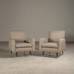 Paire de chaises longues modernistes de Martin Eisler, design brésilien du milieu du siècle dernier