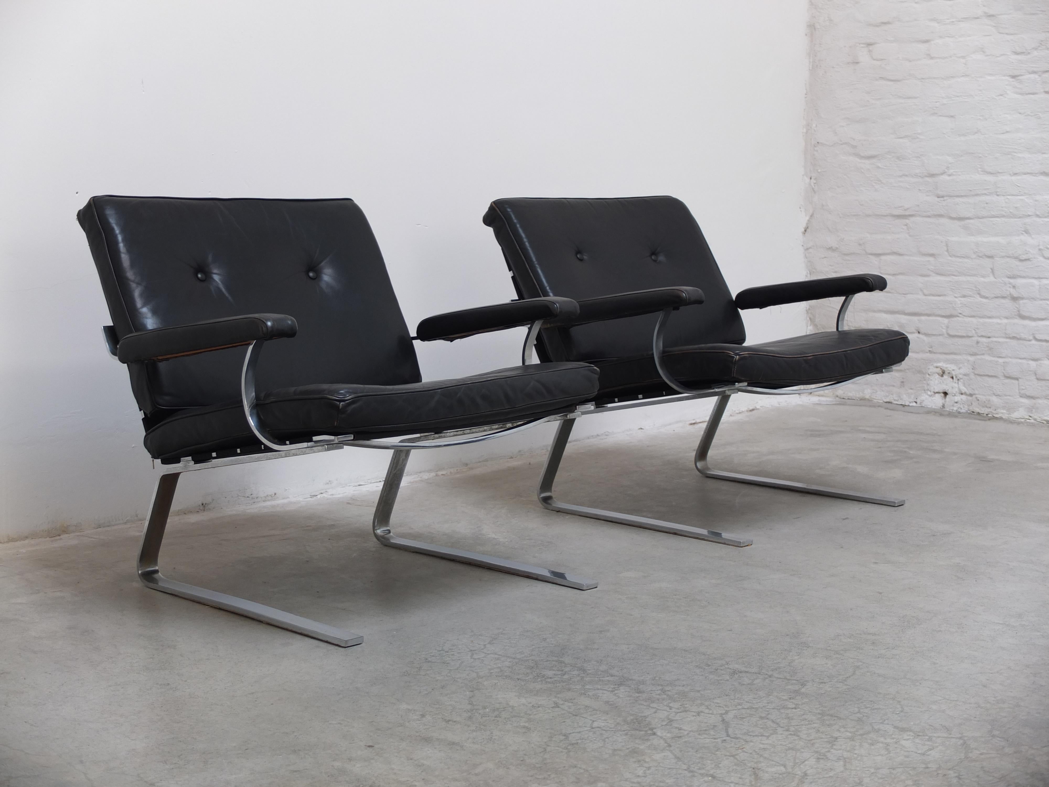 Paire de chaises longues modernistes de Reinhold Adolf pour COR, années 1960 en vente 3